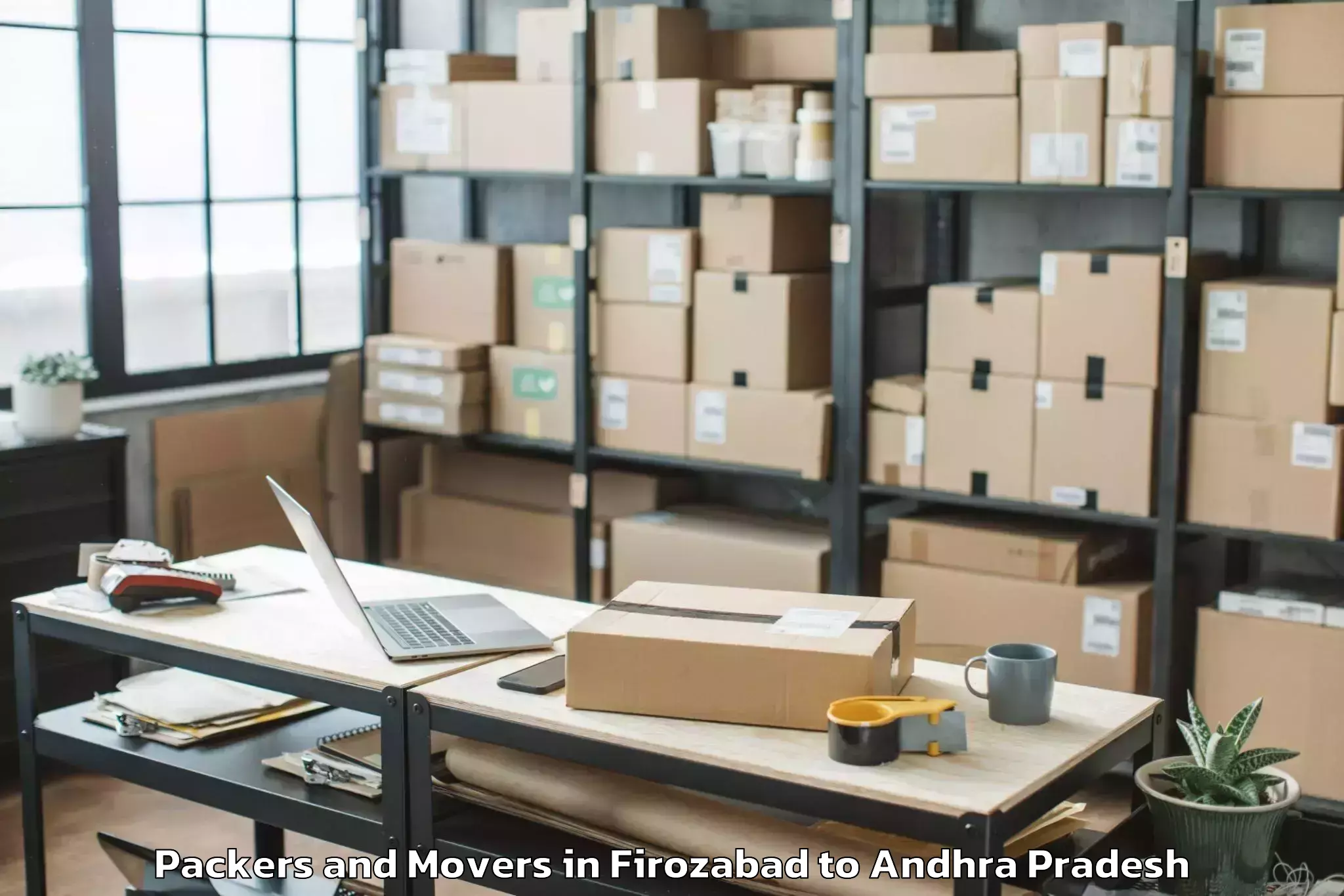 Reliable Firozabad to Naidupet Packers And Movers